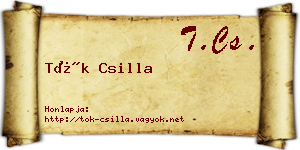 Tök Csilla névjegykártya